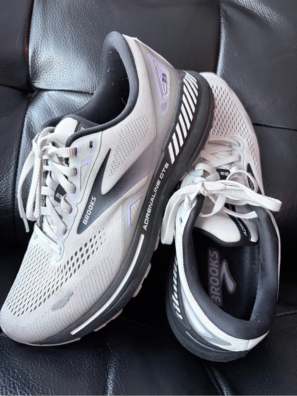 Brooks Adrenaline GTS Running Shoes - Light Gray with Black Accents
